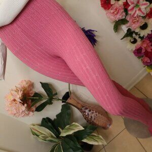 Ribbed Pink Leggings